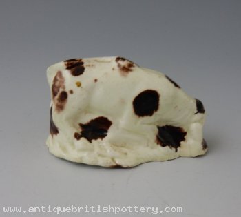 English Creamware Miniature Bull Baiting Group