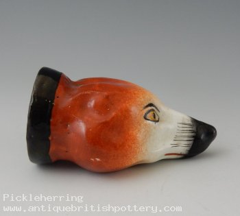 Miniature Fox Head Stirrup Cup