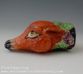 Fox Head & Fruit Vine Stirrup Cup