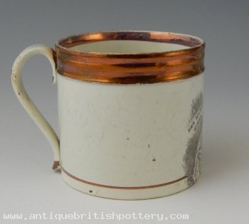 Pearlware Queen Caroline Mug