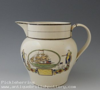 Dawsons Sunderland Creamware Jug