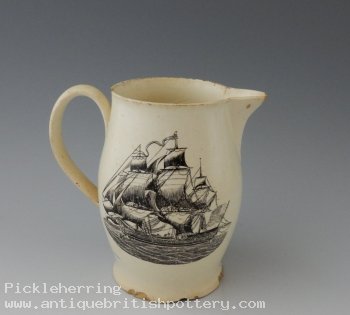 Creamware Jug Parting Lovers