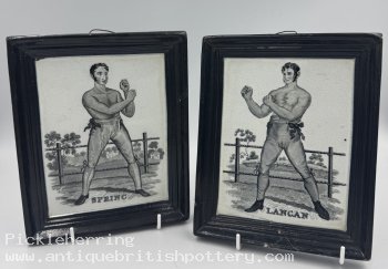 Spring and Langan Pugilist Plaques